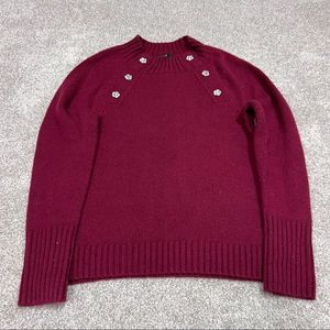 J.Crew Women's Burgundy Long Sleeve Pullover Sweater Size Small